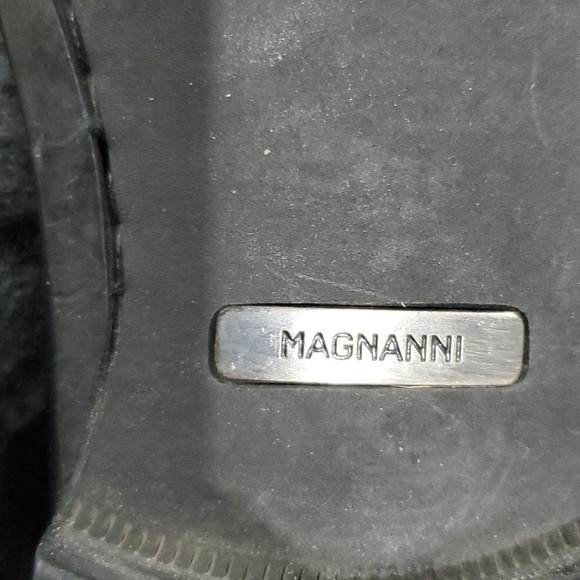 Magnanni black butter soft leather slip on square toe loafer